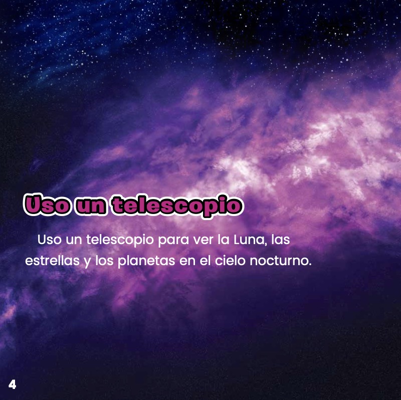 Uso Un Telescopio: un libro sobre el cielo nocturo — page 1