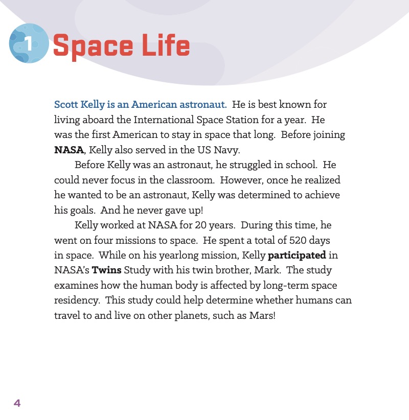 Scott Kelly: Remarkable Space Resident — page 1