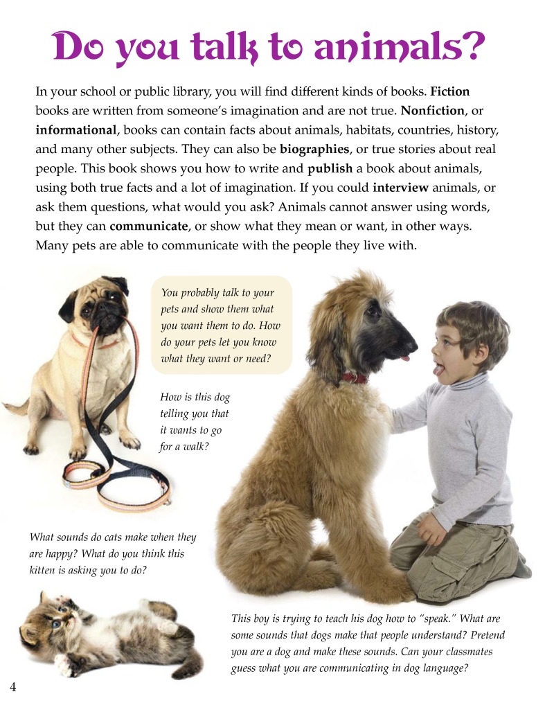 I Can Write a Book Called: 'If I Could Talk to Animals' — page 1