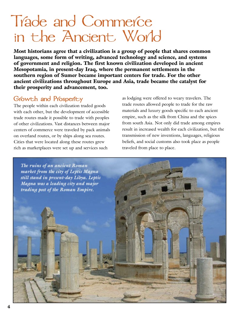 Trade and Commerce in the Ancient World — page 1