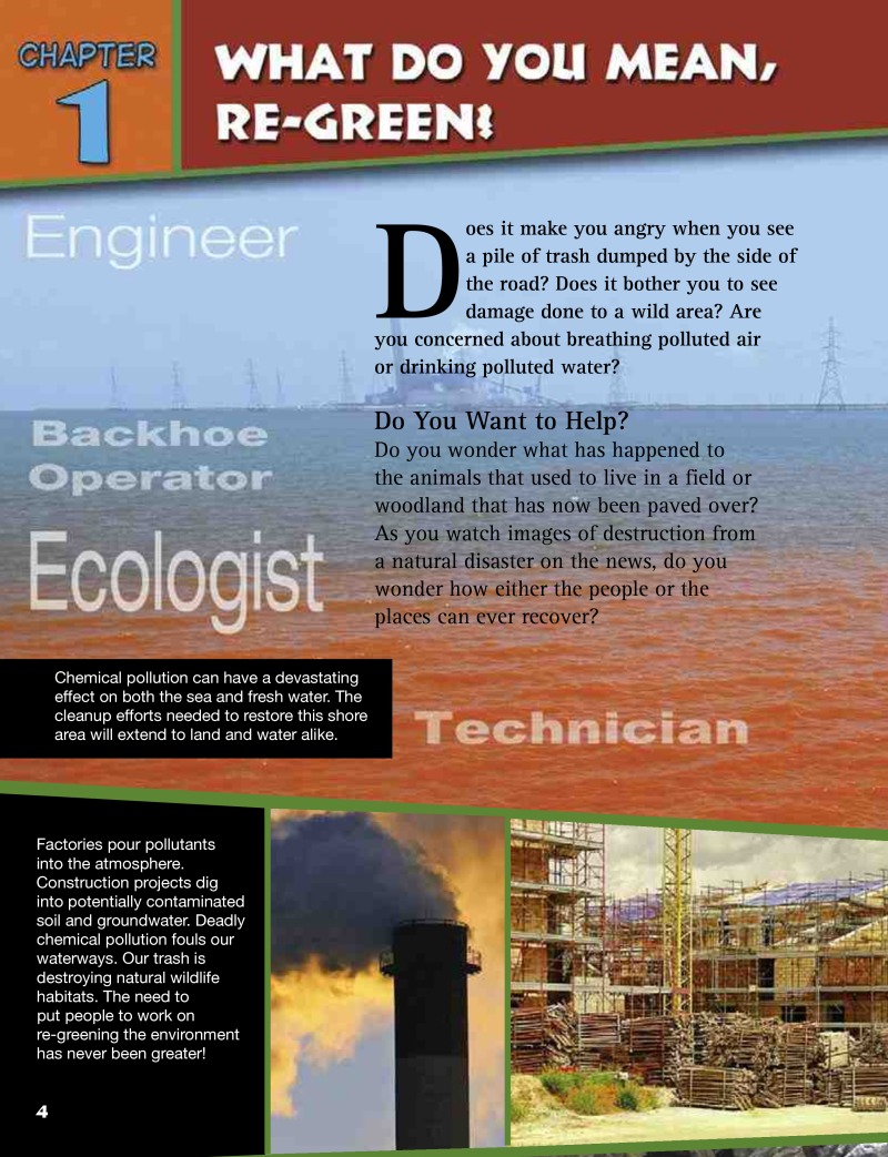 Re-Greening the Environment: Careers in Cleanup, Remediation, and Restoration — page 1