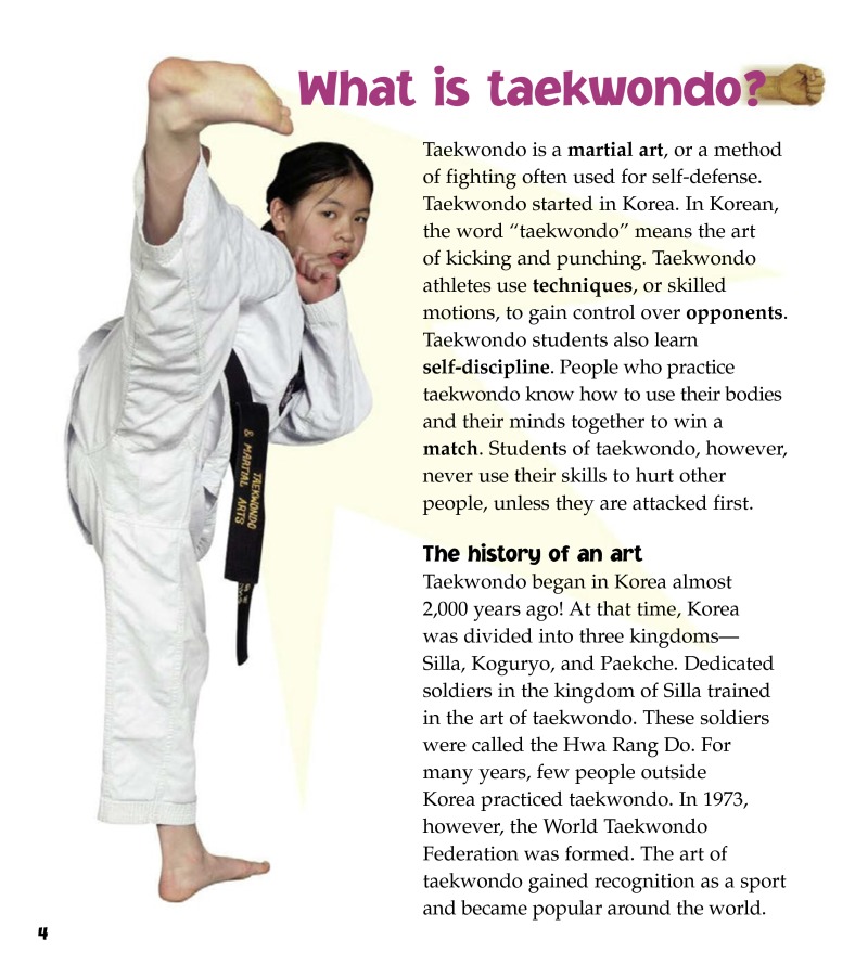 Taekwondo in Action — page 1