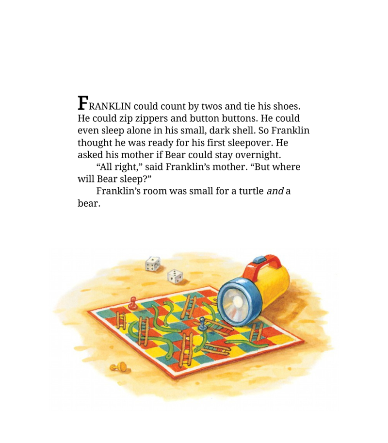 Franklin Classic Storybooks: Franklin Has a Sleepover — page 1