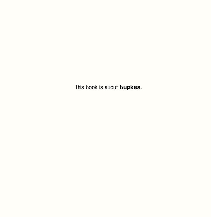 A Book about Bupkes — page 1
