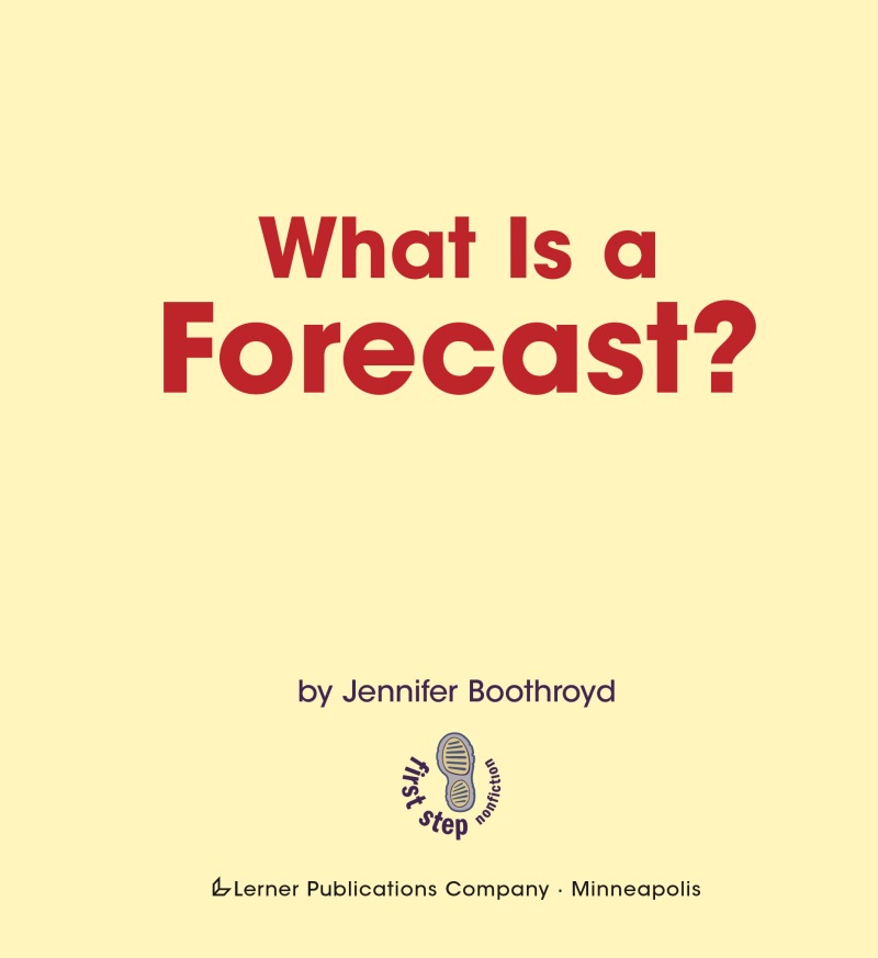 What Is a Forecast? book cover