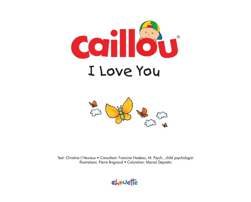 Caillou: I Love You book cover