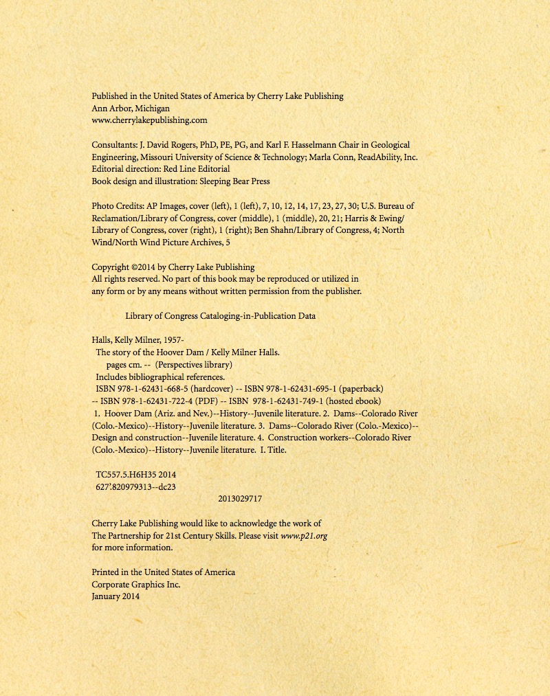The Story of the Hoover Dam: A History Perspectives Book — page 1