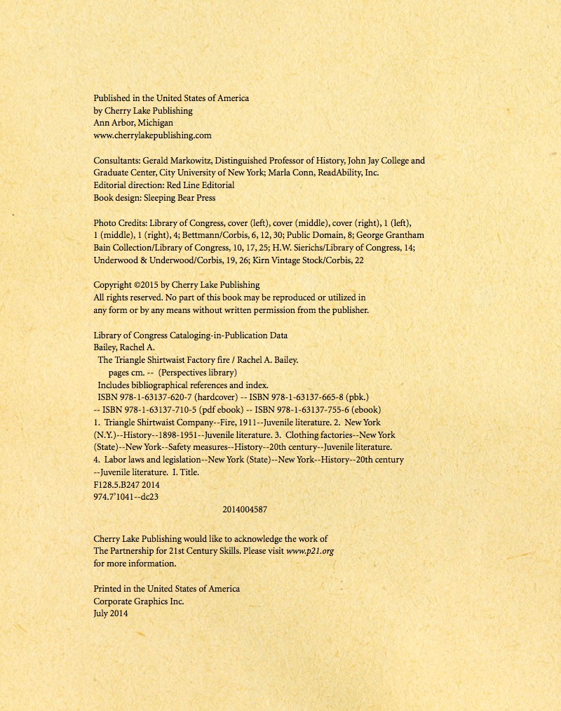 The Triangle Shirtwaist Factory Fire — page 1