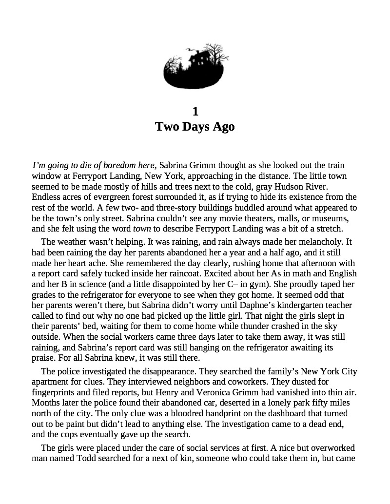 The Sisters Grimm: The Fairy-Tale Detectives — page 1