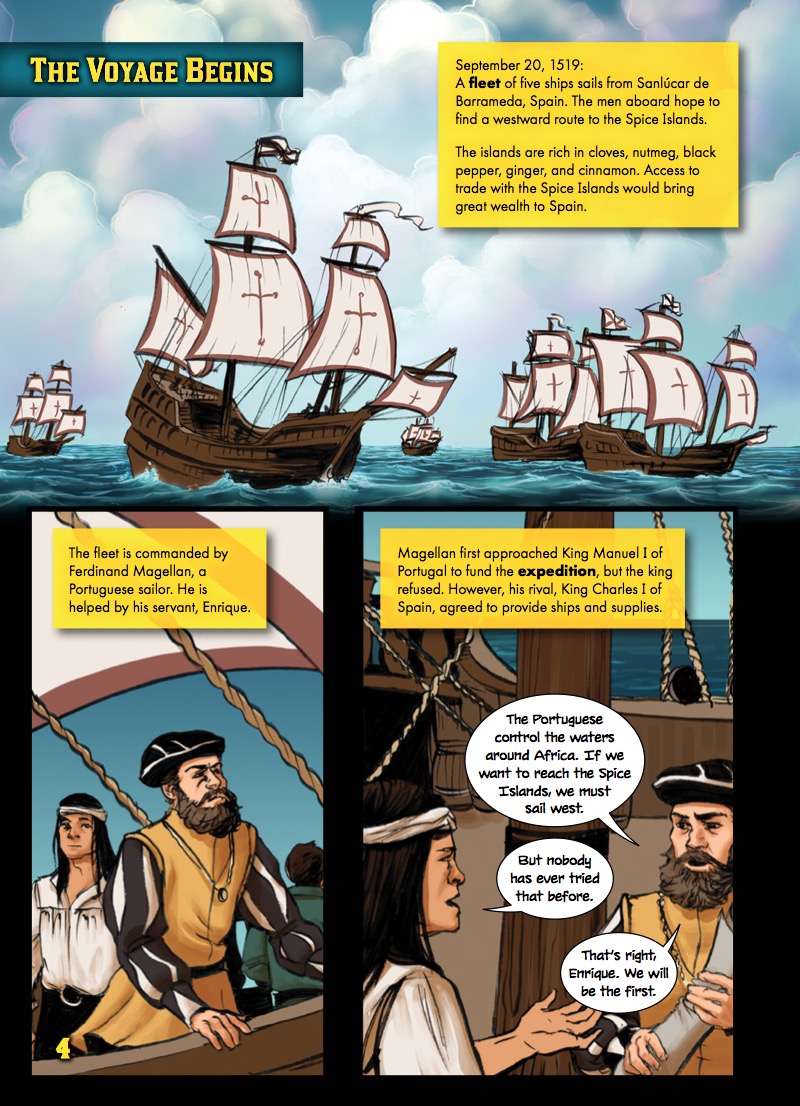 Ferdinand Magellan Sails Around the World — page 1
