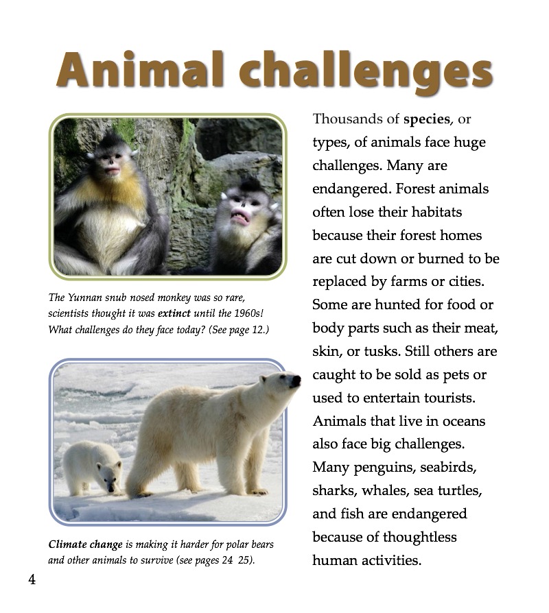 Big Challenges that Animals Face — page 1