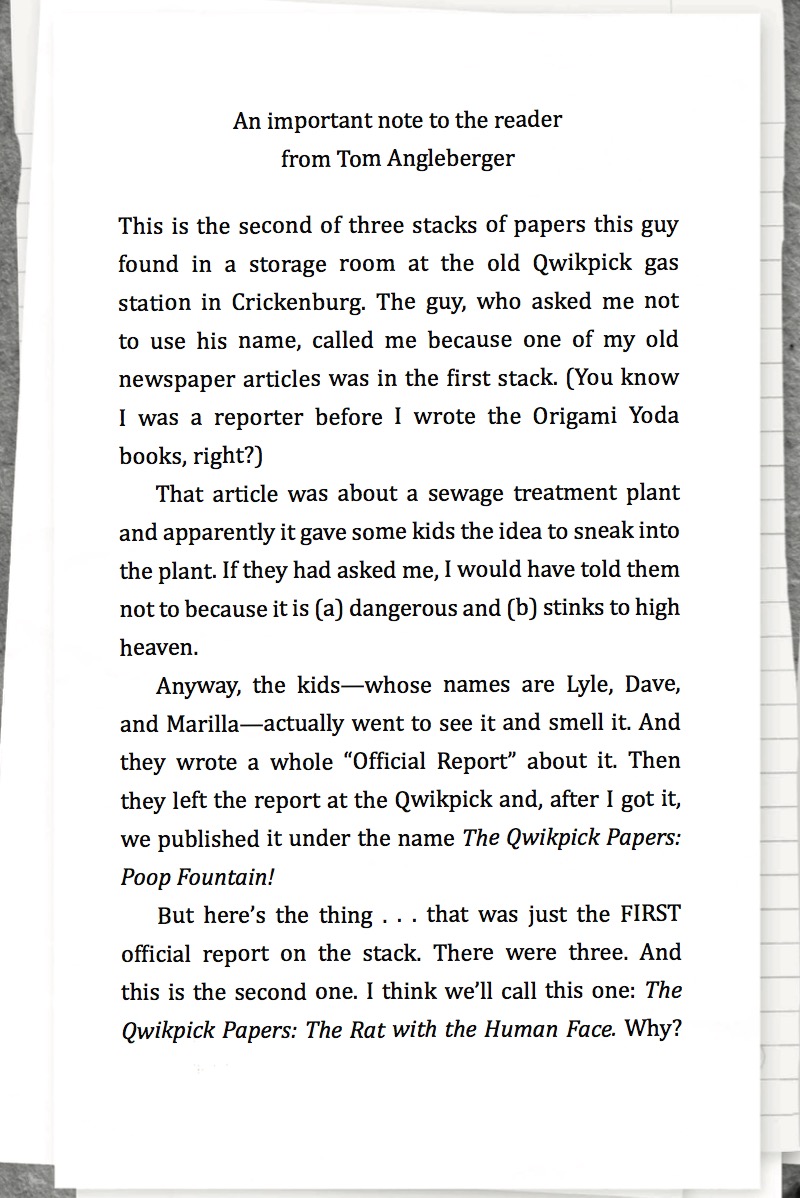 The Rat with the Human Face — page 1