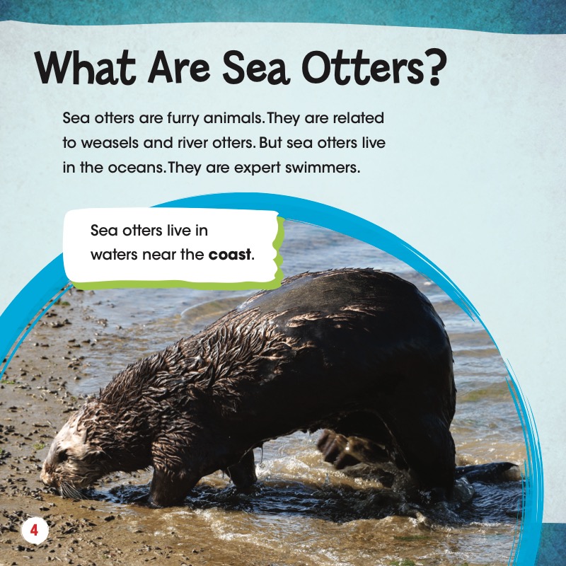 Animals in Danger: Sea Otters — page 1