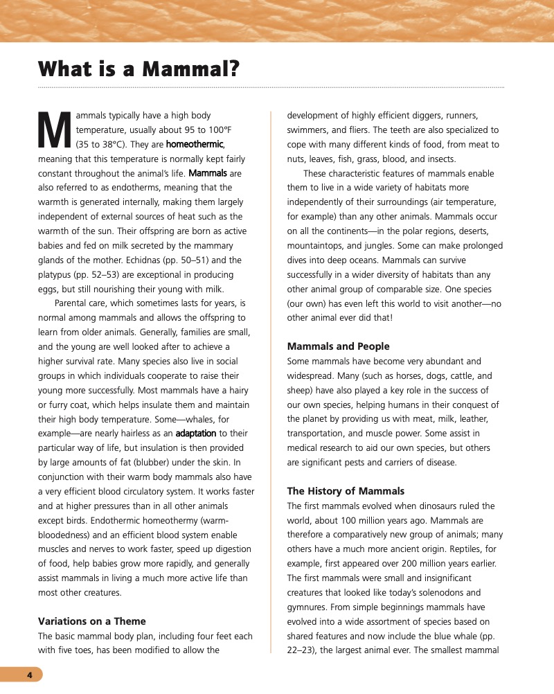 Mammals of the Southern Hemisphere — page 1