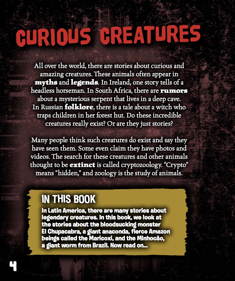 El Chupacabra the Bloodsucker and Other Legendary Creatures of Latin America — page 1