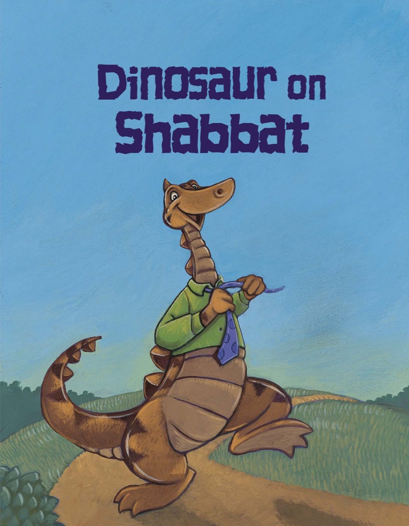 Dinosaur on Shabbat book cover