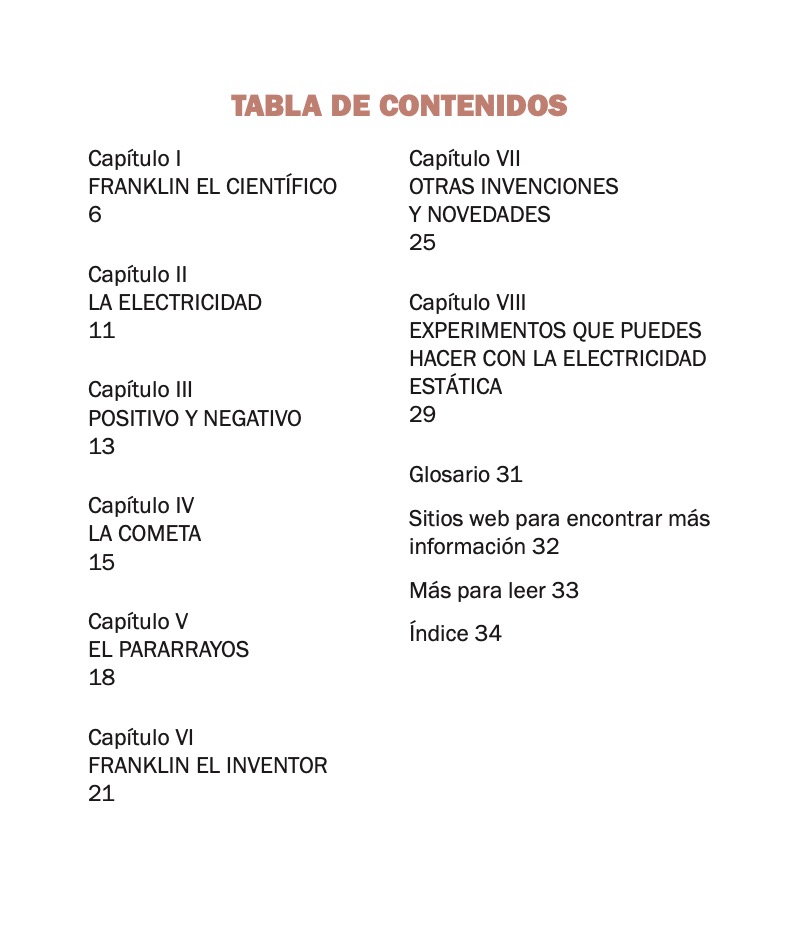 Benjamin Franklin: científico e inventor — page 1