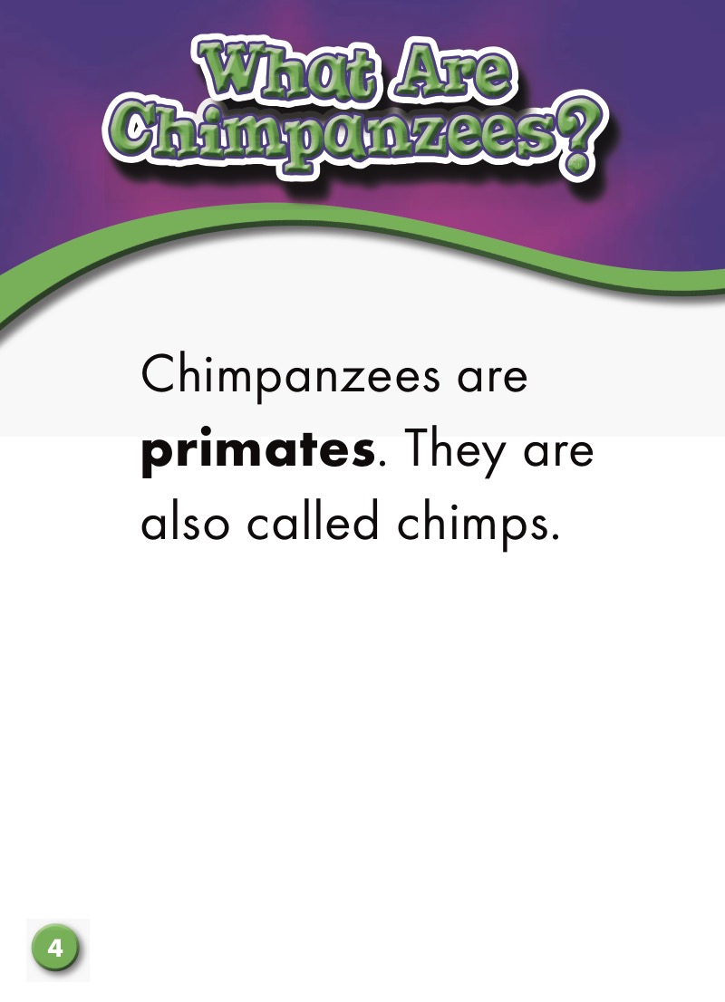Chimpanzees: Animal Safari — page 1