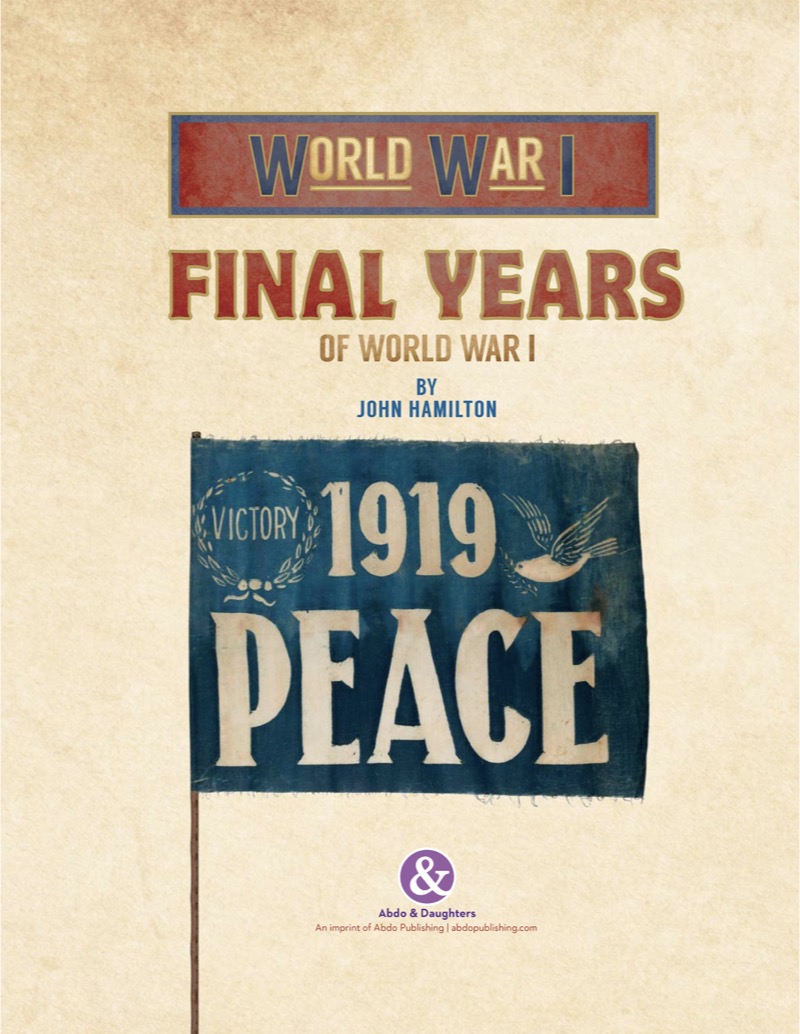Final Years of World War I book cover