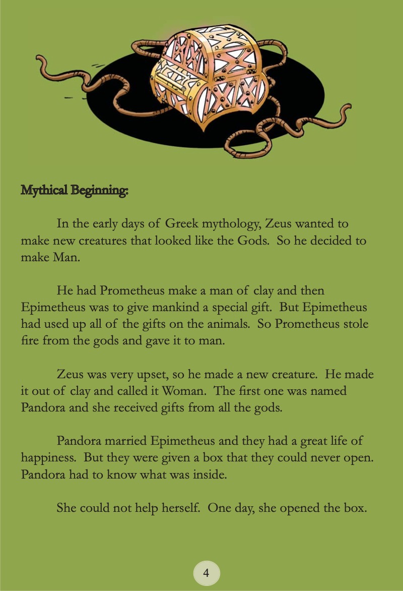 Short Tales Greek Myths: Pandora — page 1
