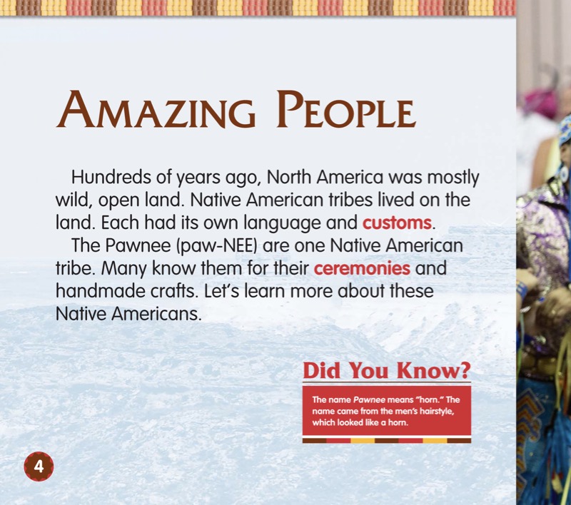 Native Americans: Pawnee — page 1