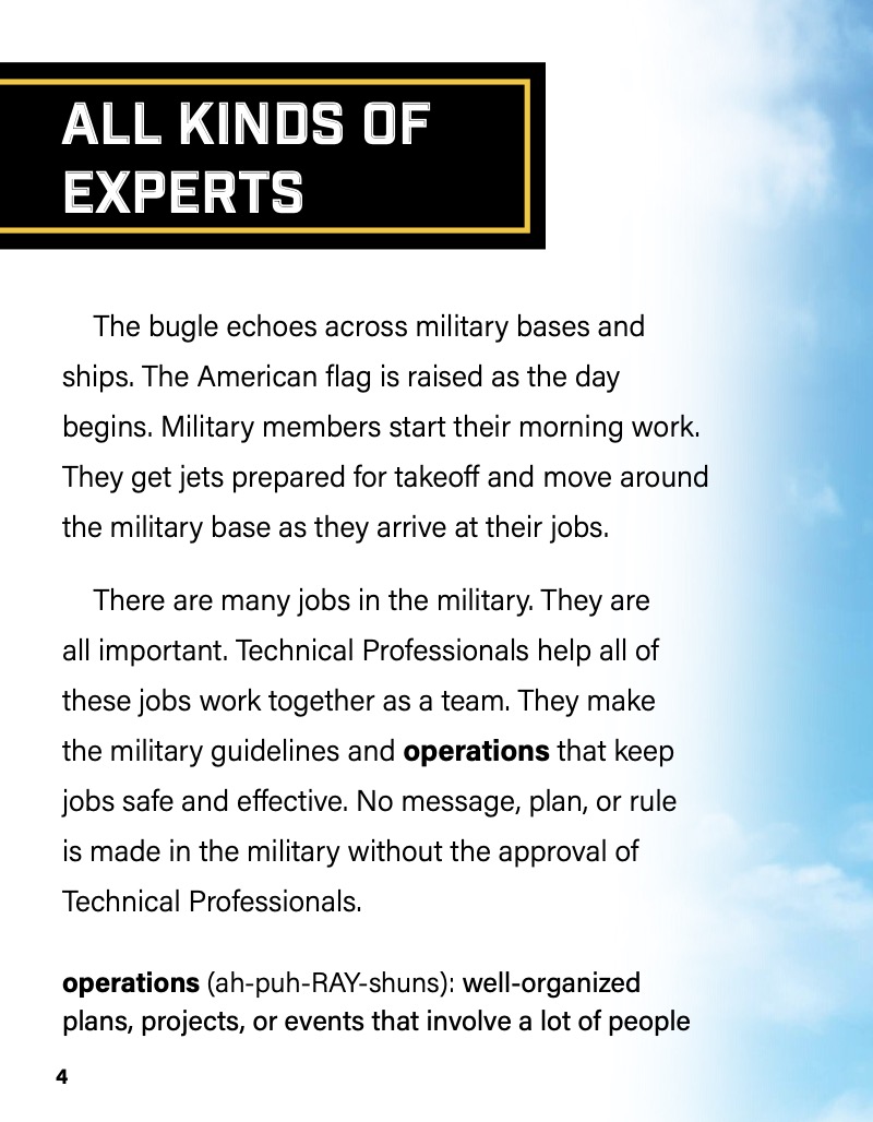 Careers in the US Military: Technical Professionals — page 1