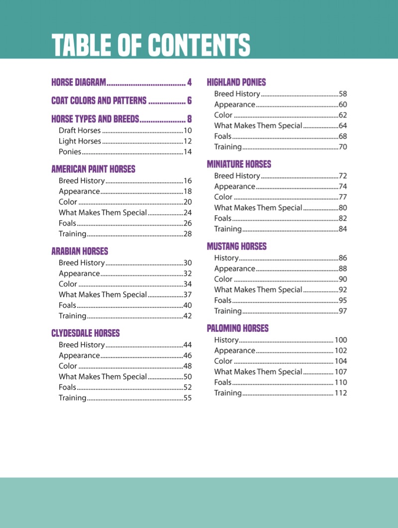 The Horse Encyclopedia for Kids — page 1