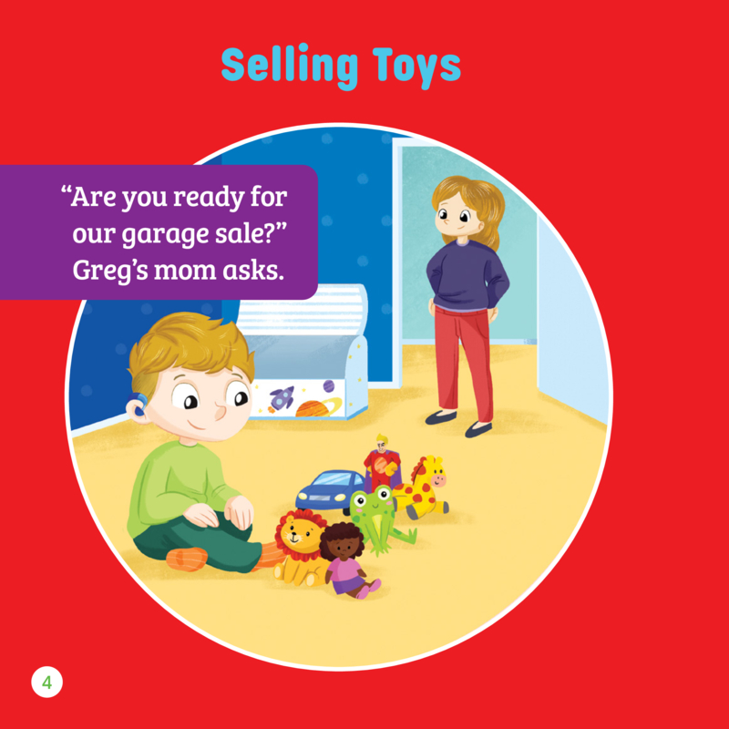 Greg's Garage Sale: A Money Counting Adventure — page 1