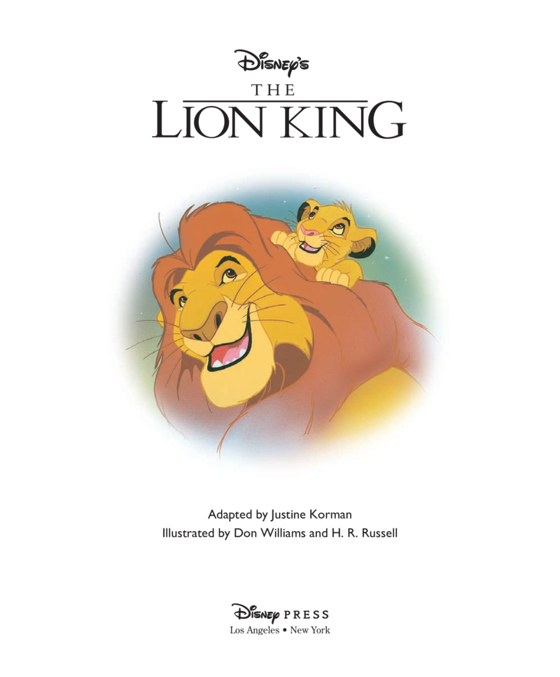 The Lion King book cover