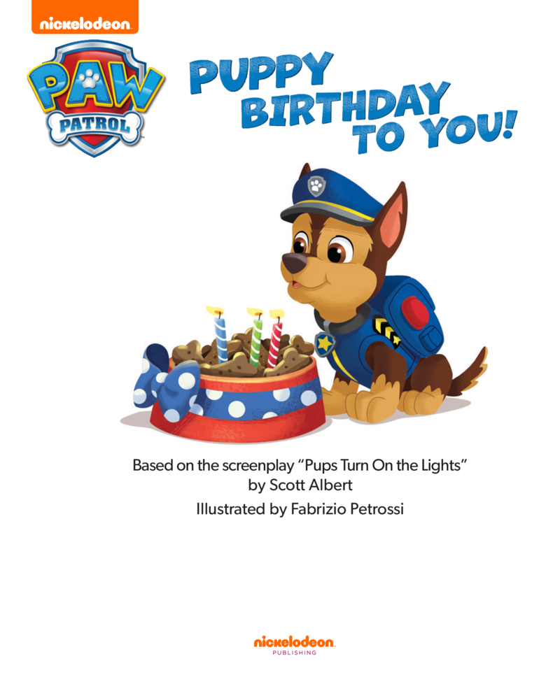 PAW Patrol: Puppy Birthday to You! book cover