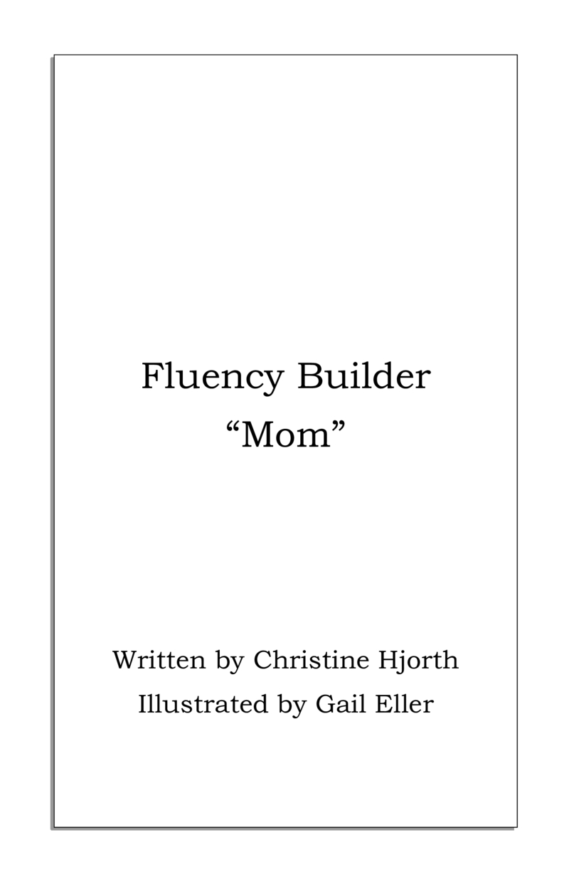 Fluency Builder "Mom" book cover