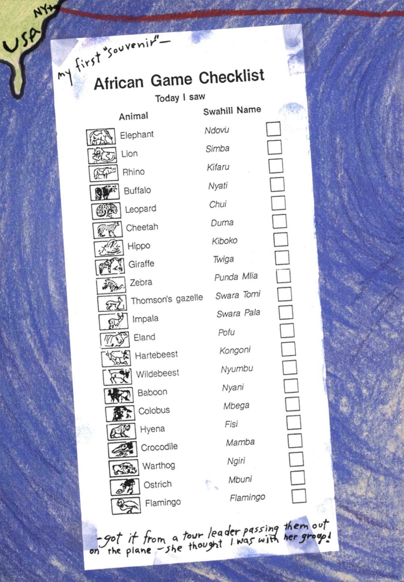 Safari Journal (The Adventures in Africa of Carey Monroe) — page 1
