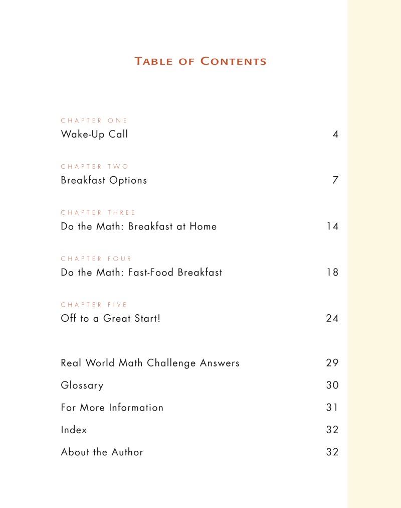 Real World Math: Breakfast By The Numbers book cover