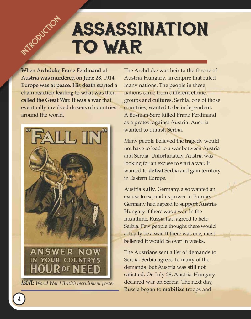 World War 1: 1914-1916 — page 1
