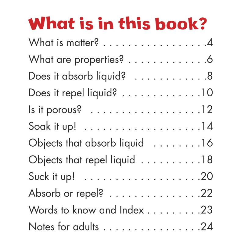 Does it Absorb or Repel Liquid? book cover