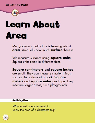 Math Concepts Made Easy: Area — page 1