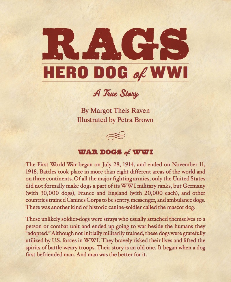 Rags: Hero Dog of WWI book cover