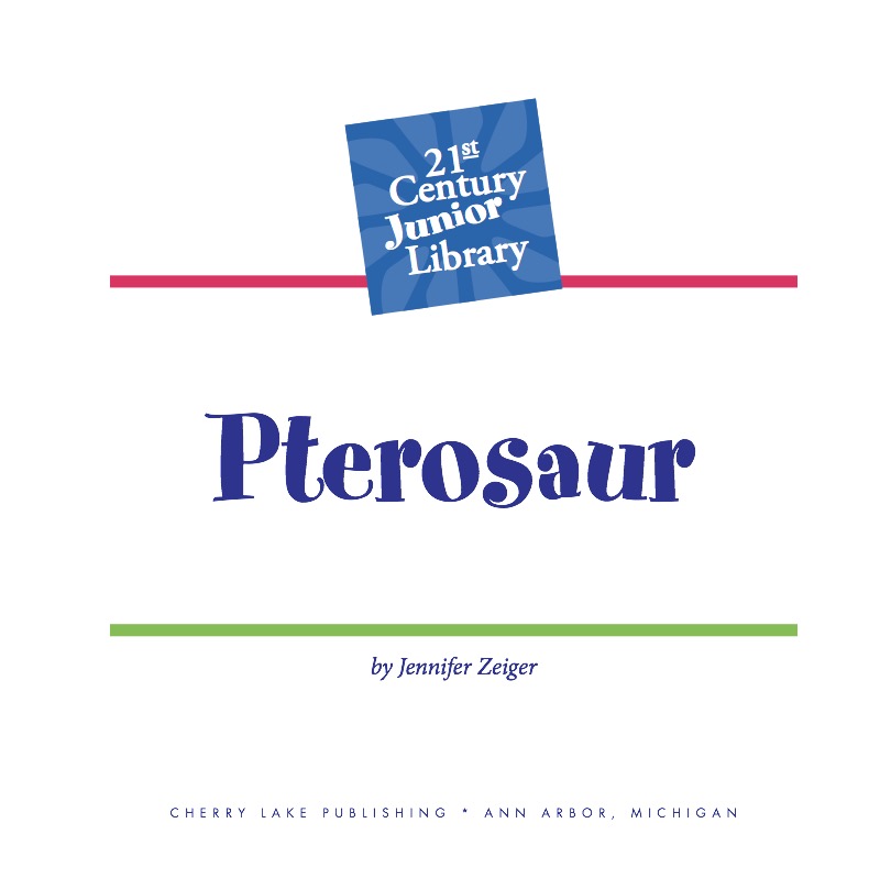 Pterosaur book cover