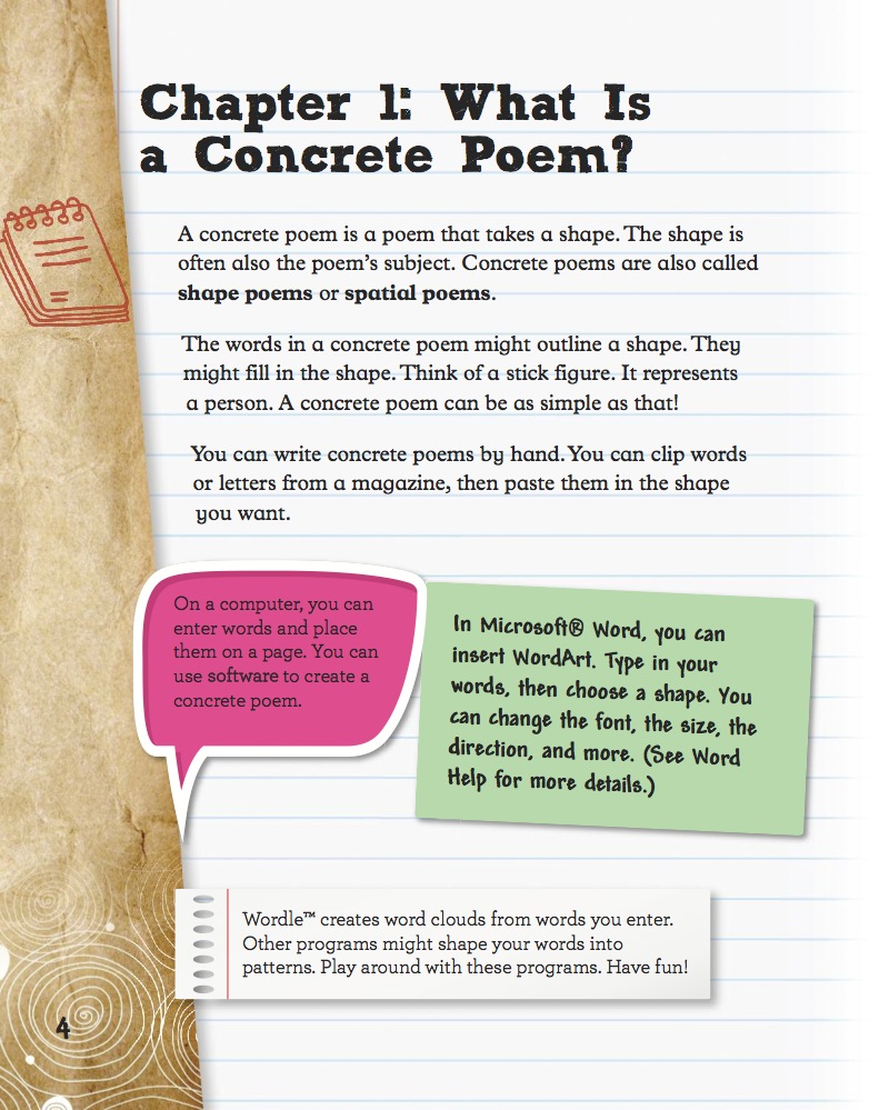 Read, Recite, and Write Concrete Poems — page 1