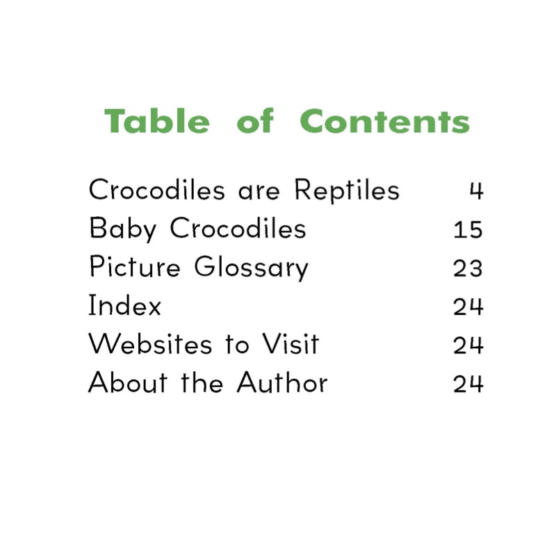 Crocodiles book cover