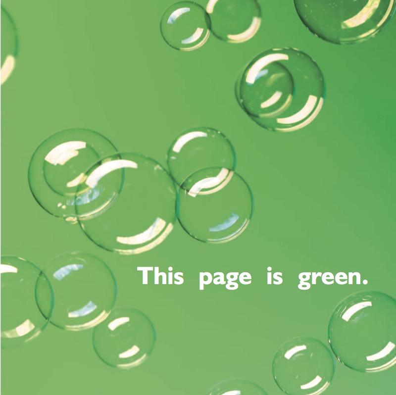 Colors: Green book cover