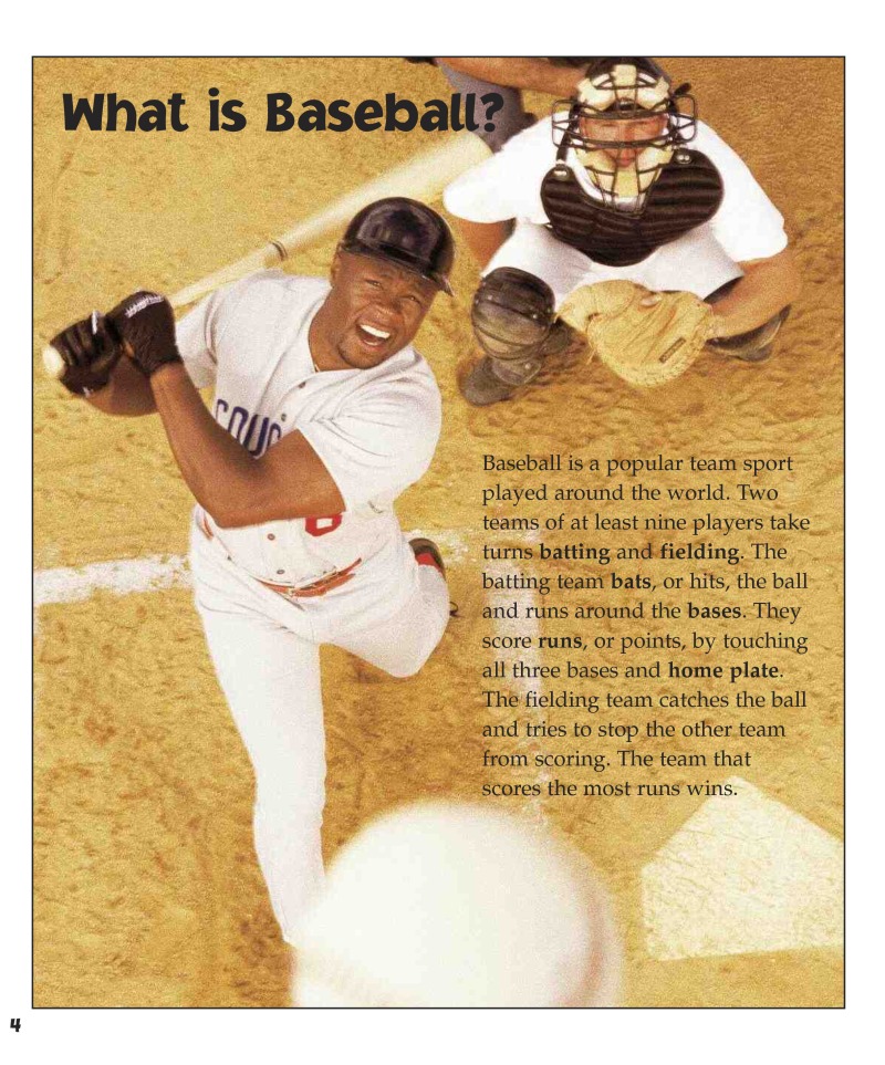 Baseball in Action — page 1
