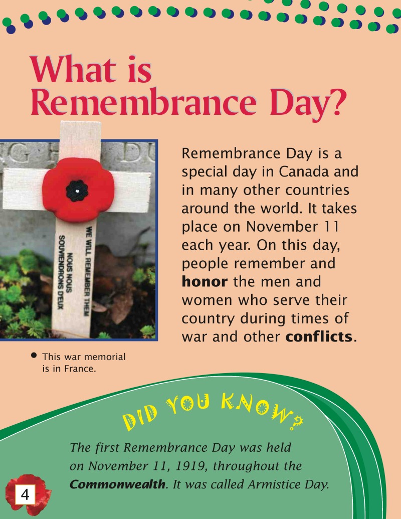 Remembrance Day — page 1