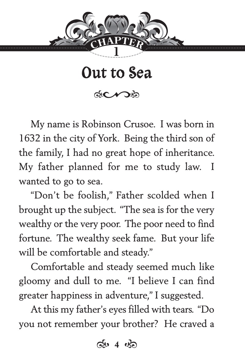 Calico Illustrated Classics: The Adventures of Robinson Crusoe — page 1
