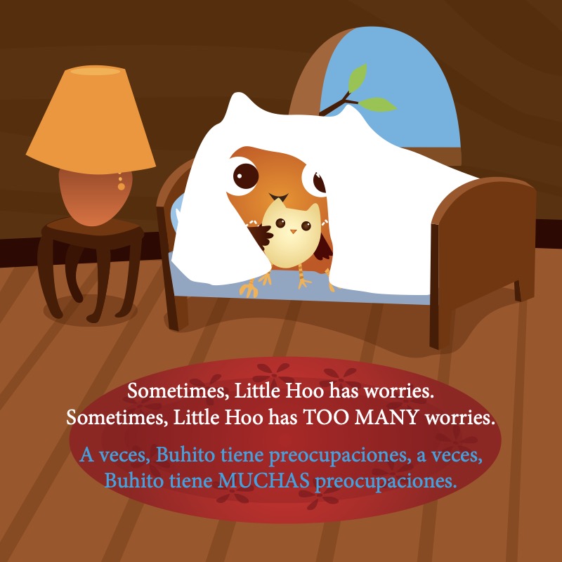 Little Hoo Gets the Wiggles Out / Buhito saca sus bríos — page 1