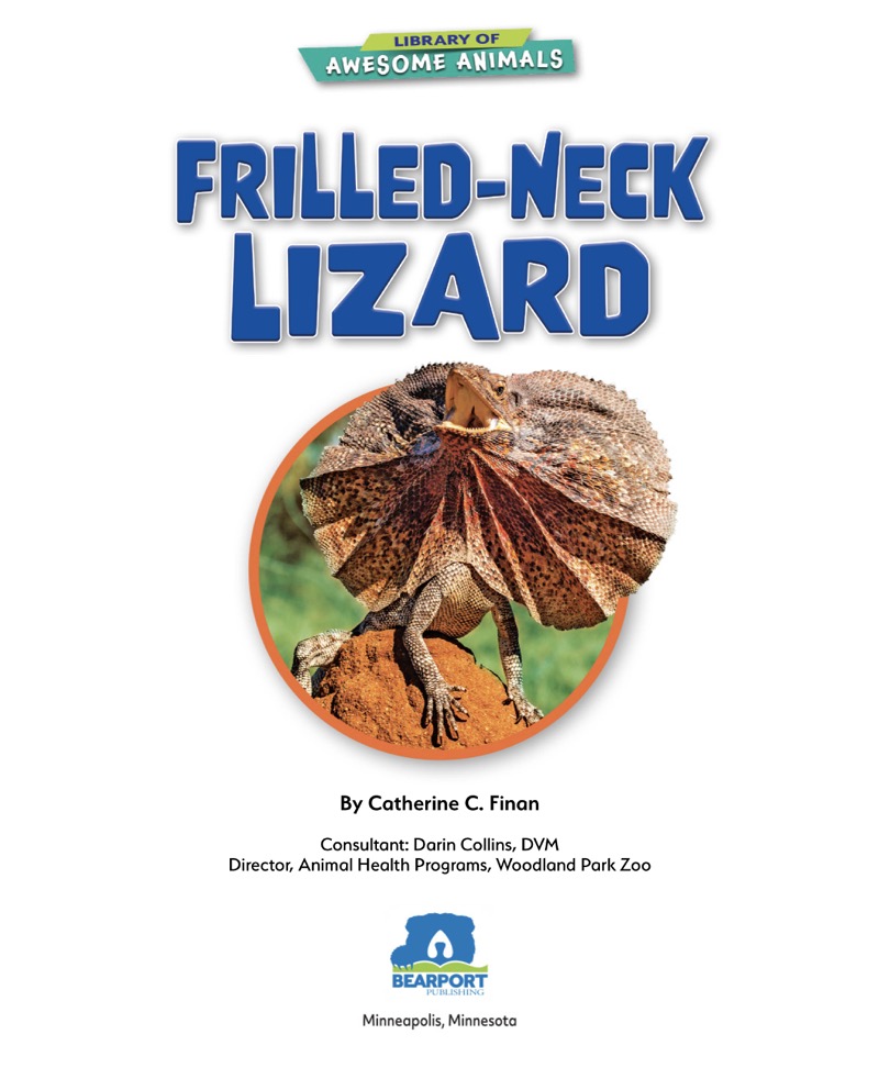 Awesome Animals: Frilled-Neck Lizard book cover