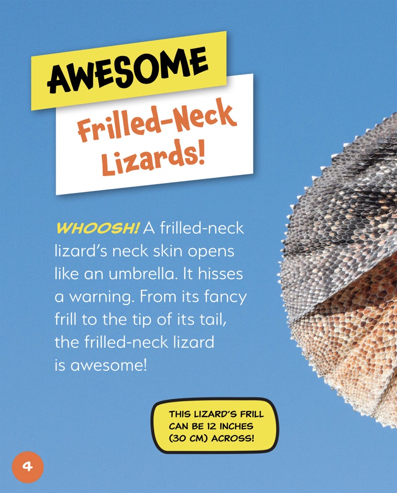 Awesome Animals: Frilled-Neck Lizard — page 1