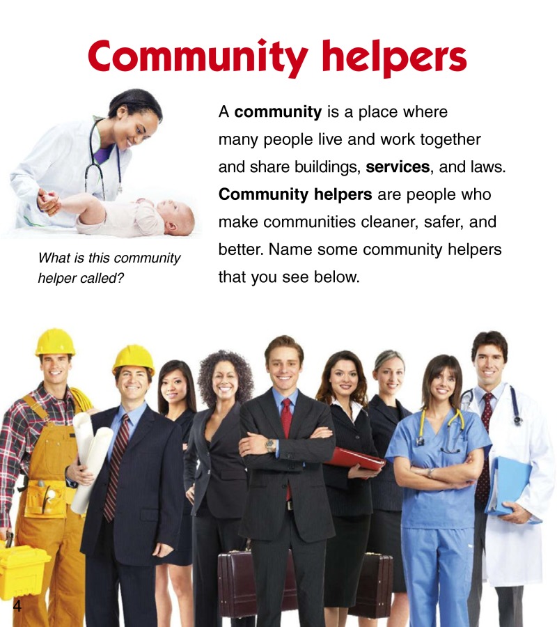Community Helpers Then and Now — page 1