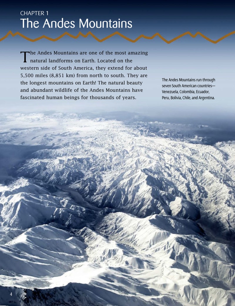 The Andes (Mountains Around the World) — page 1