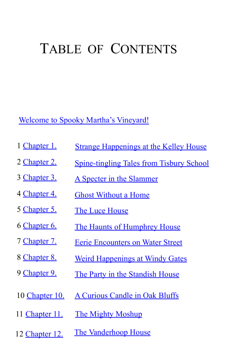 The Ghostly Tales of Martha's Vineyard — page 1